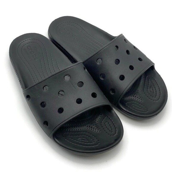 CROCS Other - Crocs Black Slides Mens Size M 13 Iconic Comfort Slip On Sandals